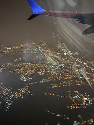 View outside the plane window