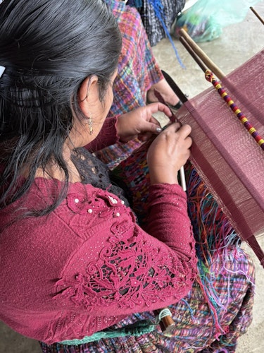 Lady weaving