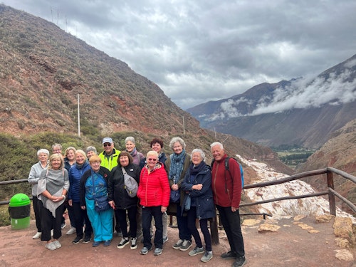 Tour group in the Sacred Valley