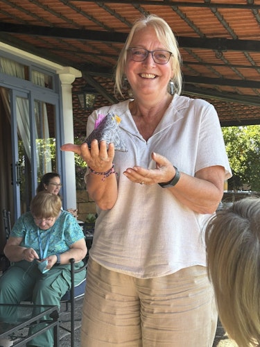 Guest with her workshop creation