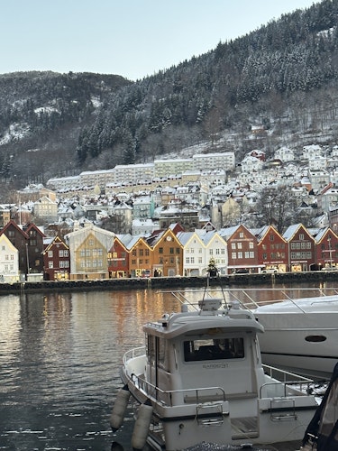 Bergen covered in snow