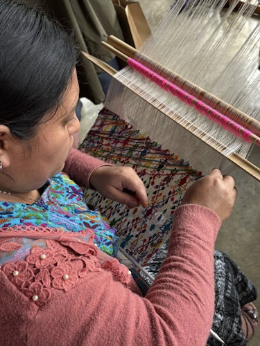Lady weaving