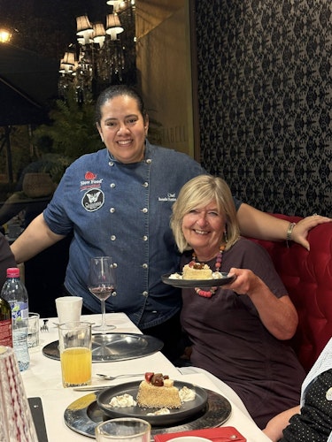 Karin at our group farewell dinner